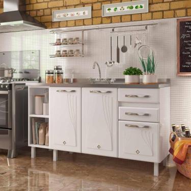 Imagem de Balcão de Cozinha de Aço Telasul Star New 150cm Para Pia