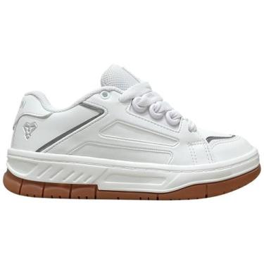 Imagem de Tênis Lejon Urban-Tec Reflect Estilo Skate Masculino Curvin Cor:Branco