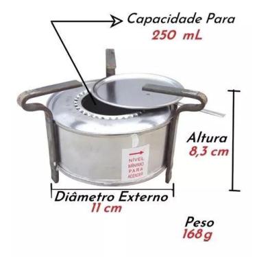 Imagem de Fogareiro Portátil Espiriteira Álcool Camping Pesca  - ROA