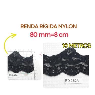 Imagem de Renda Rígida Poliamida 20mm 37mm 50mm 100mm Várias larguras Nylon RNyl