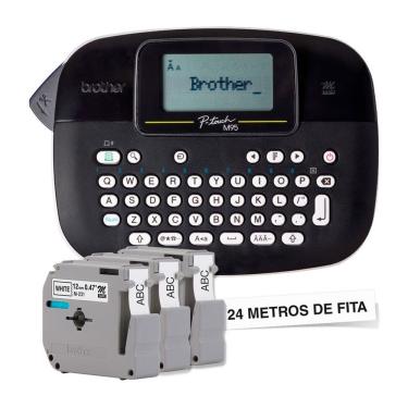 Imagem de Rotulador Eletrônico Portátil PT-M95BKBP P-Touch com Impressão Vertical Preto Brother