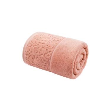 Imagem de Toalha de Rosto Super Soft Arabesco 50x70cm Algodão e Poliéster Macia Alta Absorção Rosa Corttex