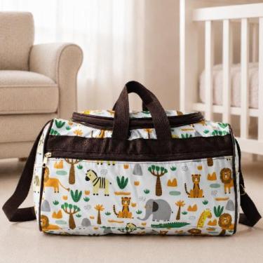 Imagem de Bolsa Maternidade Bebê Grande Luxo e Organizada Estampada Cor:Marrom C