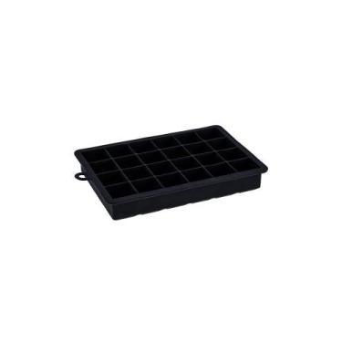 Imagem de Forma de Gelo Silicone Preto Retangular 24 Cubos 1un - WECK