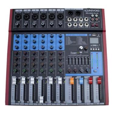 Imagem de Mesa de Som 6 Canais Ms602 Plus Bluetooth Usb Soundvoice