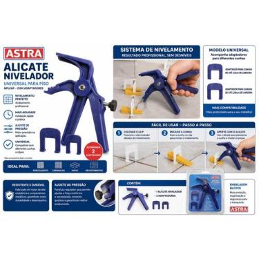 Imagem de Alicate Nivelador Piso Astra NPU/AP Universal Com Adaptadores Cerâmica