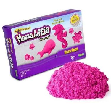 Imagem de Areia Para Modelar Cores Neon Rosa 227g - Sunny