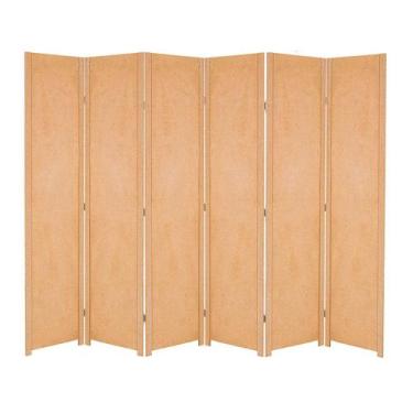 Imagem de 6 Biombo Slim Sanfonado Com Dobradiças Folha Painel Mdf Cru Divisor Di