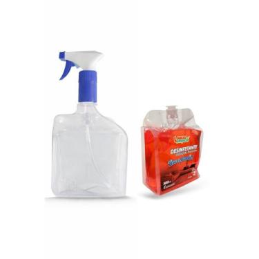Imagem de Suporte Borrifador + Refil Desinfetante 500ml Use e Pronto Renko