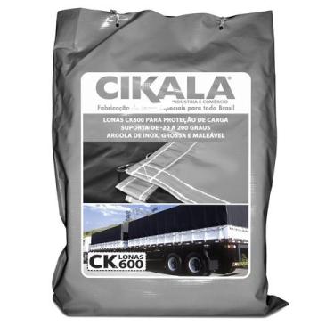 Imagem de Lona CK600 Cinza 3x2.5 Metros em PVC Com 1/2 Argola - Cikala