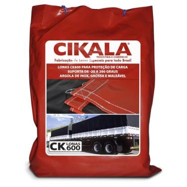 Imagem de Lona CK600 Vermelha 5x2 Metros em PVC Com 1/2 Argola - Cikala