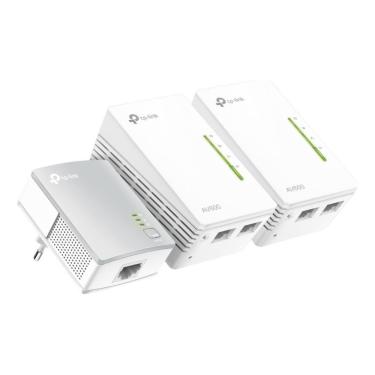 Imagem de Roteador TL-WPA4220T Kit Powerline AV600 300Mbps com 3 Unidades Plug And Play Branco TP-Link