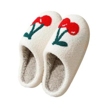 Imagem de Pantufas Femininas De Algodão Quentes Para O Inverno, Com Estampa De A