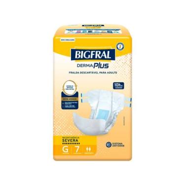 Imagem de Fralda Geriátrica Bigfral Derma Plus G com 7un, 1, 7, G