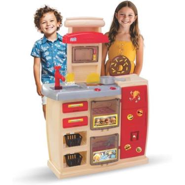 Imagem de Cozinha Infantil Master Vermelha c Água Acessórios MagicToys - Magic T