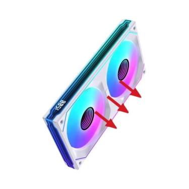 Imagem de Ventoinha ARGB Siamese Para PC LOVINGCOOL Com Display Digital E Efeito