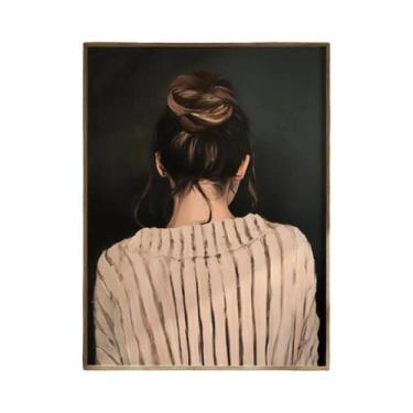 Imagem de Pôster De Arte Abstrata De Mulher Com Flores, Estilo Japandi Minimalis