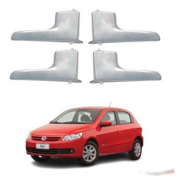 Imagem de Kit Completo 4 Maçanetas Internas Cinza Metal Gol 05 A 14 - Universal 