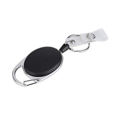 Imagem de Maquer Chaveiro, chave com clipe de cinto antiferrugem, crachá retrátil de liga de zinco estável para carretel de chave