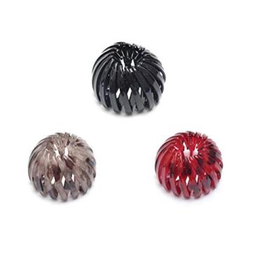 Imagem de Kedejin 3 grampos de cabelo em forma de ninho de pássaros, prendedores de cabelo geométricos, vintage, para mulheres e meninas
