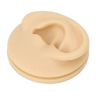 Imagem de Modelo de orelha humana, silicone macio fácil de observar Modelo de orelha direita multifuncional para aprendizado de orelha para fornecedores de aparelhos auditivos