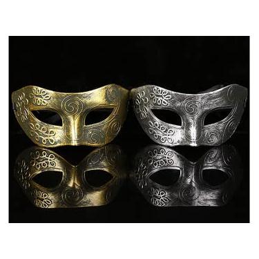 Imagem de Kit 2 Máscaras Gladiador Baile Festas (1 Ouro E 1 Prata)