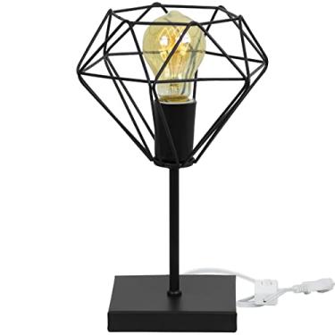 Imagem de Luminária de mesa abajur aramado Diamante Preto