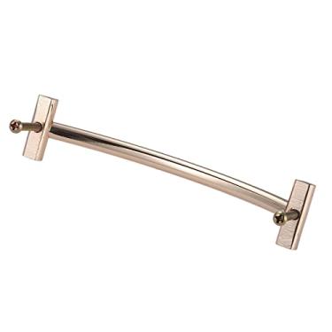 Imagem de 1 conjunto de moda lidar com ouro brilhante/preto/cinza puxar liga sólida botão simples estilo único furo 96/128 / 192mm porta gaveta de gaveta YYDFPIIA (Color : Golden Hole 128mm)