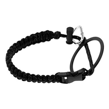 Imagem de Colaxi Suporte para Garrafa de água Porta Alça de Mão de Poliéster para Caminhadas Conexão Sólida, Preto