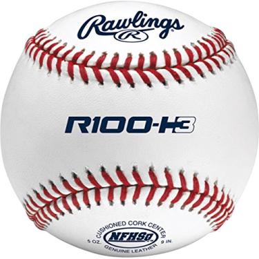 Imagem de Rawlings Bolas de beisebol oficiais da NFHS High School, 12 unidades, R100-H3, 26 cm