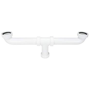 Imagem de Danco Tubo de drenagem de resíduos de saída central 50974, 3,8 cm (1-1/2"), plástico, branco