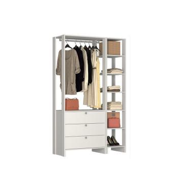 Imagem de Smart Closet Yes Com Cabideiro e 9 Prateleiras Nova Mobile - Branco