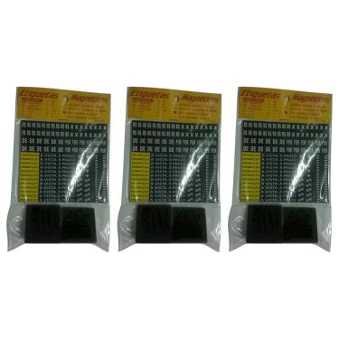 Imagem de Kit Triplo De Etiquetas Magneticas Grande C Base P Vitrines