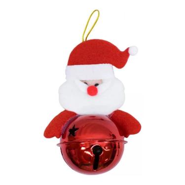 Imagem de Kit Com 10 Bonecos Papai Noel Com Sino 13cm Enfeite Natalino