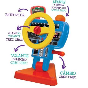Imagem de Brinquedo Educativo Volante Fom Fom Crec Crec Elka - 1181