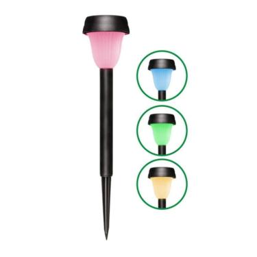 Imagem de Luminária Solar Espeto Para Jardim Multicores 18592 Ecoforce