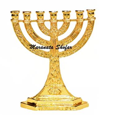 Imagem de Menorah Candelabro Jerusalém Miniatura 6cm