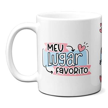 Imagem de Caneca Namorados Buquê Meu Lugar Favorito É Ao Seu Lado (Branca)
