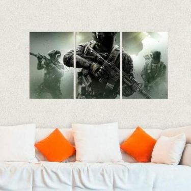 Imagem de Quadro Decorativo 3 Peças Call Of Duty 2 - Caverna Store
