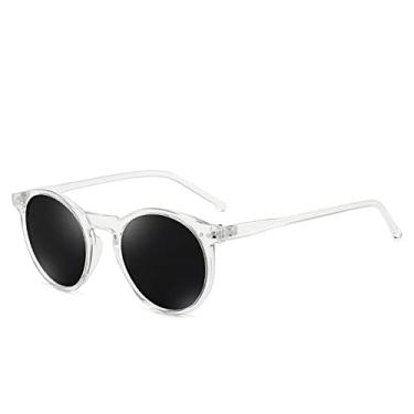 Imagem de Óculos de Sol Polarizados Masculino Feminino Designer Retro Redondo Óculos de Sol Vintage Masculino Feminino Óculos Gafas De Sol UV400, C8 Transparente, Cinza, Outros