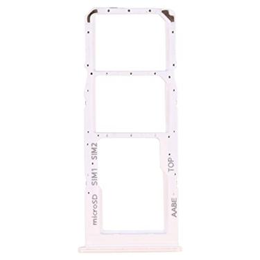 Imagem de HUANGYUNCHAO Acessórios telefônicos Bandeja de cartão SIM + Bandeja de cartão SIM + Bandeja de cartão Micro SD para Samsung Galaxy A12 SM-A125 Substituição do telefone celular