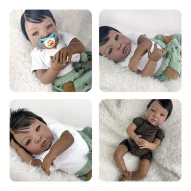 Bebe Reborn Menino 100% Silicone Boneco Pandinha + Enxoval Completo