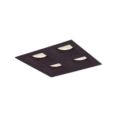Imagem de Spot de Embutir Newline Flat para 4 Lâmpadas AR70 GU10 Bivolt Preto