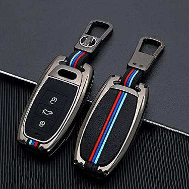 Imagem de CSHU Porta-chaves do carro capa porta-chaves Porta-chaves com anel, adequado para Audi A1 A3 8v A4 B8 B9 A6 A5 C7 Q3 Q5 Q7 TT, 3