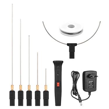 Imagem de Tingpai Kit de cortador de espuma elétrico portátil 24W com 5 pontas retas e 1 ponta em arco C a portátil de corte de espuma de tempe tu constante Cortador de fio quente Fer menta de corte de isopor