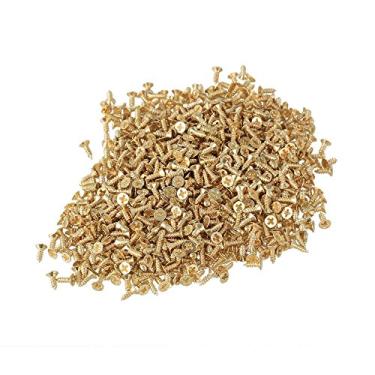 Imagem de Parafuso de madeira de cabeça plana de ferro amarelo RDEXP com parafusos autoroscantes (2 x 6 mm)