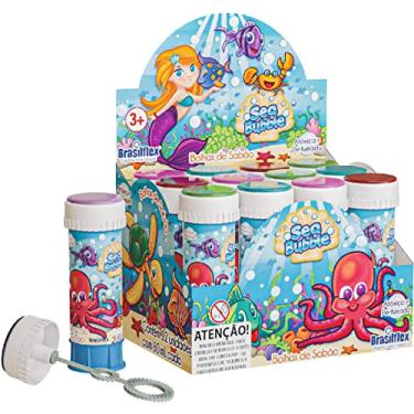 Imagem de Bolha De Sabão, Brasilflex, Sea, 60 ml, Caixa com 12 Unidades