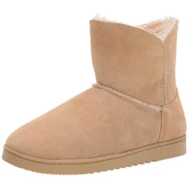 Imagem de Dearfoams Pantufa feminina de camurça Paige, Deserto, 38
