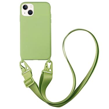 Imagem de CQUUKOI Compatível com iPhone 11 Pro, capa de telefone transversal com cordão, linda capa de silicone macio com alça de ombro ajustável, protetor à prova de choque compatível com mulheres meninas