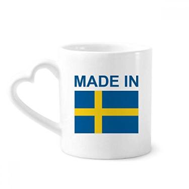 Imagem de Feito na Suécia Country Love Caneca Café Cerâmica Copo de Coração de Vidro